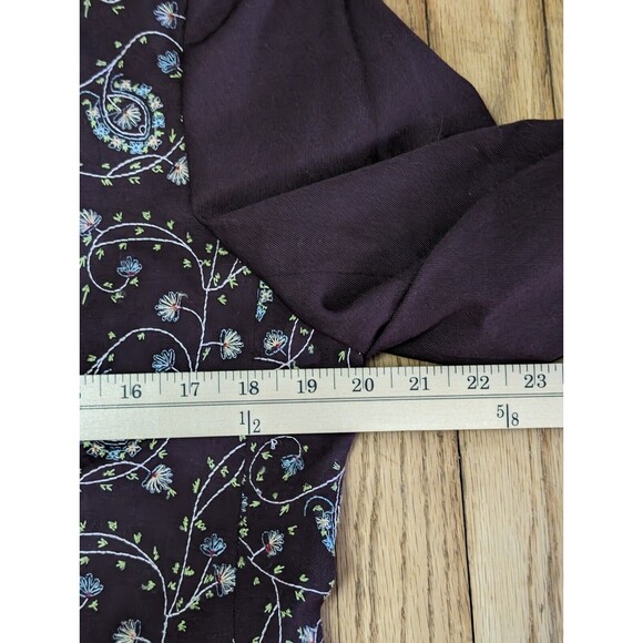 HW Design Blazer Jacket Floral Paisley Print Button Front Career Womens Size 14 - Picture 5 of 13